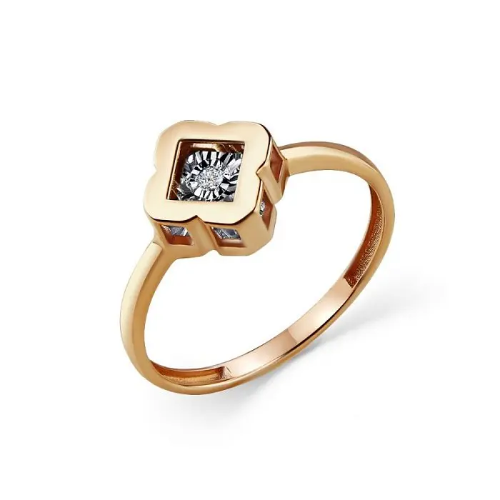 Кольцо декоративное из комбинированного золота