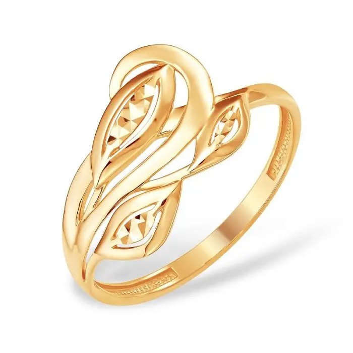 Кольцо декоративное из красного золота