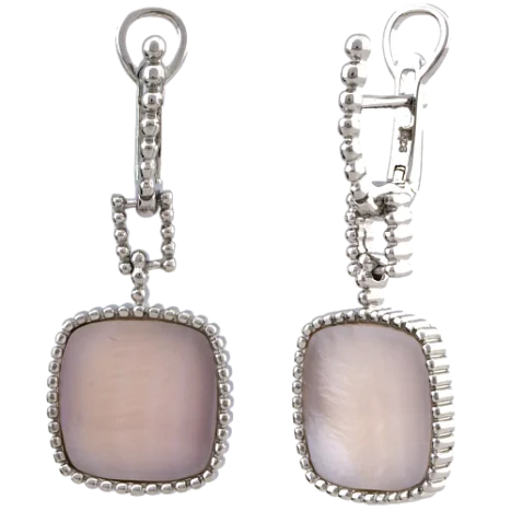 Серьги подвесные из серебра