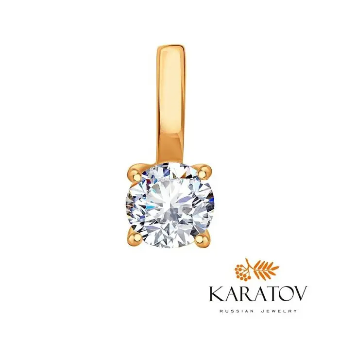 Подвеска декоративная из красного золота