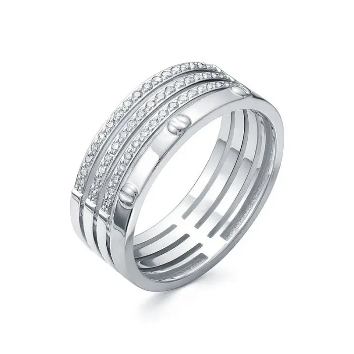 Кольцо декоративное из белого золота