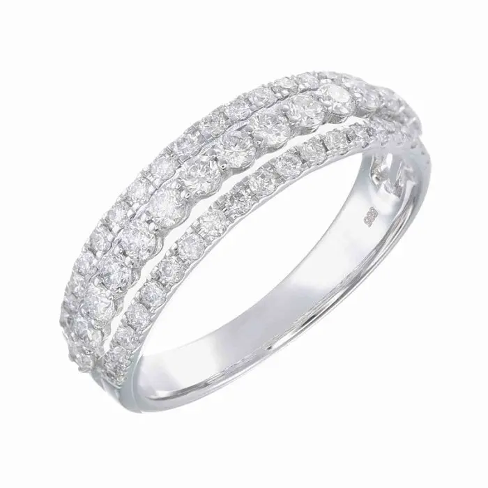 Кольцо декоративное из белого золота