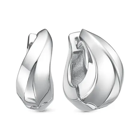 Серьги с английским замком из серебра