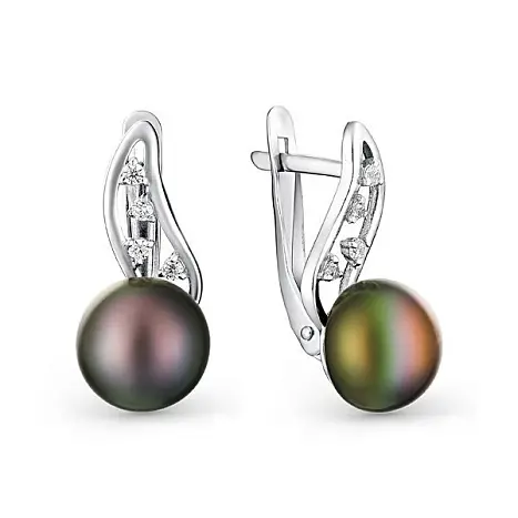 Серьги с английским замком из серебра
