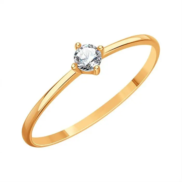 Кольцо декоративное из красного золота