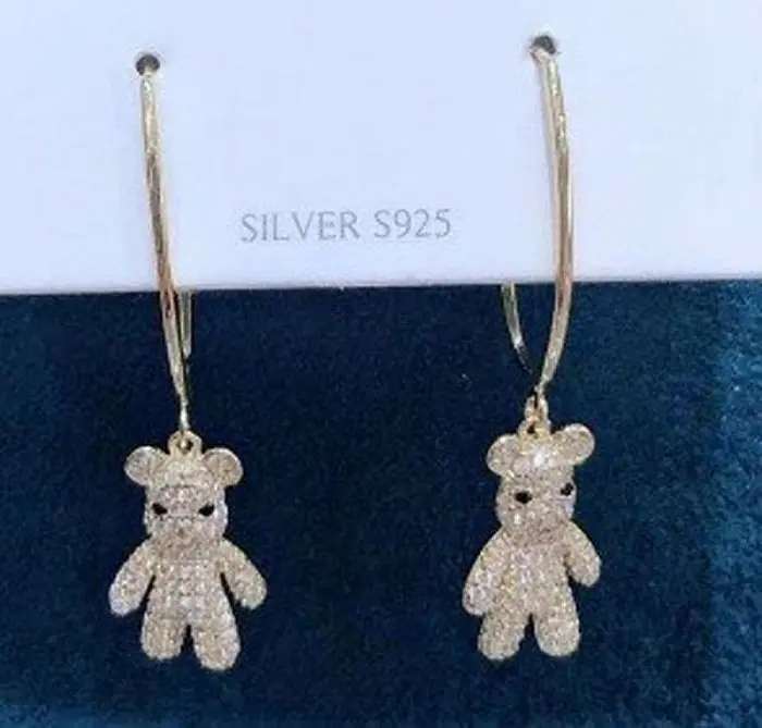 Серьги подвесные из серебра