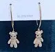 Серьги подвесные из серебра