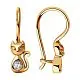 Серьги детские из красного золота