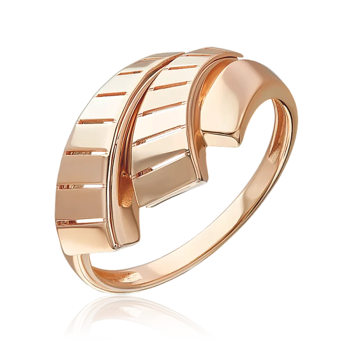 Кольцо декоративное из красного золота