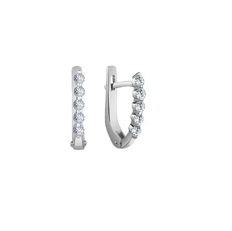 Серьги с английским замком из серебра