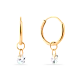 Серьги конго из красного золота
