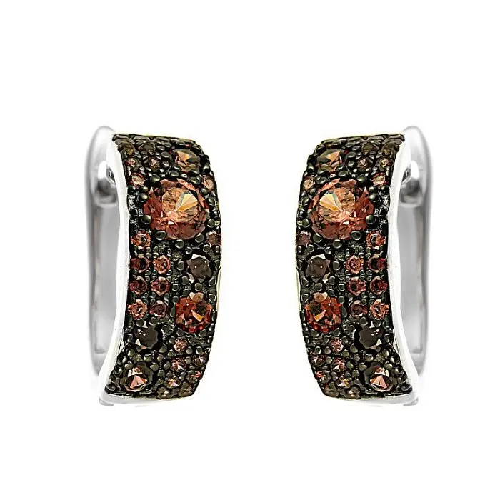 Серьги с английским замком из серебра