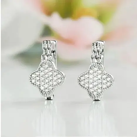 Серьги с английским замком из серебра