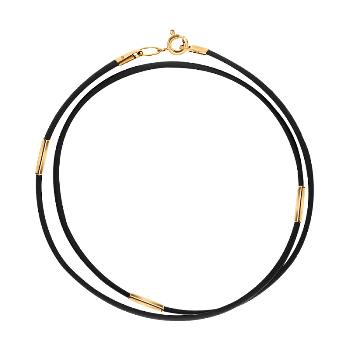 Цепь шнурок из красного золота вид 1