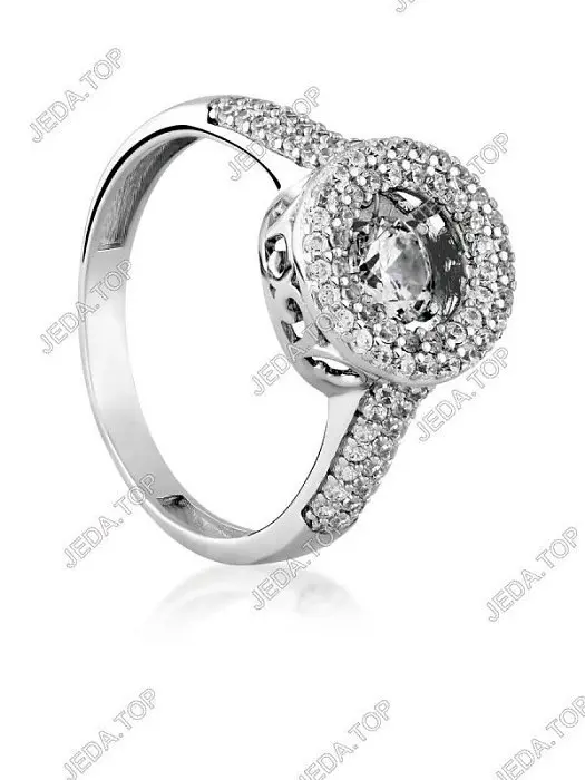 Кольцо декоративное из серебра вид 1