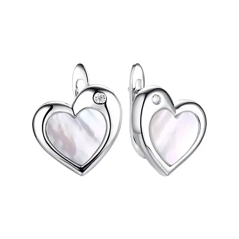 Серьги с английским замком из серебра