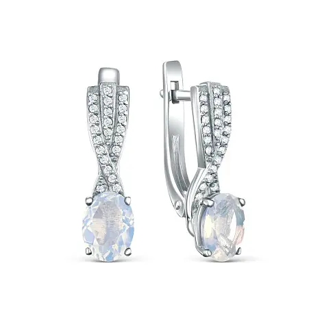 Серьги с английским замком из серебра