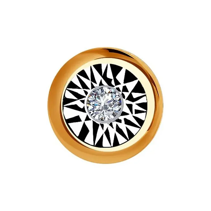 Подвеска бегунок из комбинированного золота