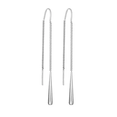 Серьги цепочки из серебра
