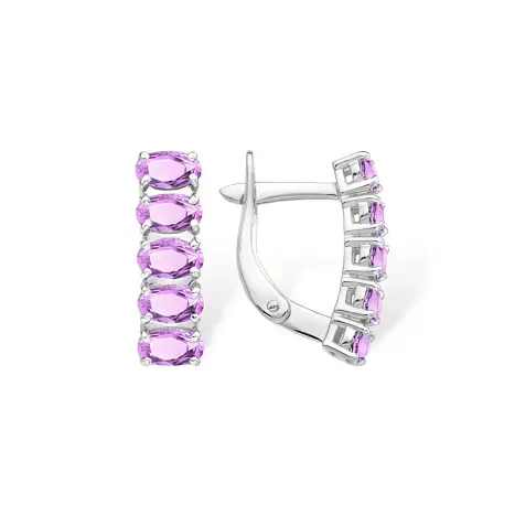 Серьги с английским замком из серебра