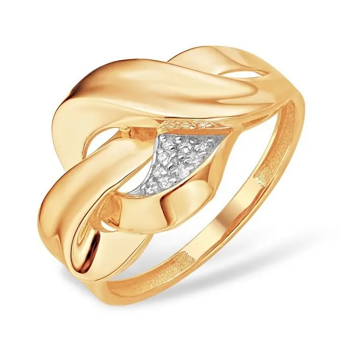 Кольцо декоративное из красного золота