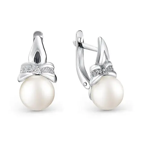 Серьги с английским замком из серебра