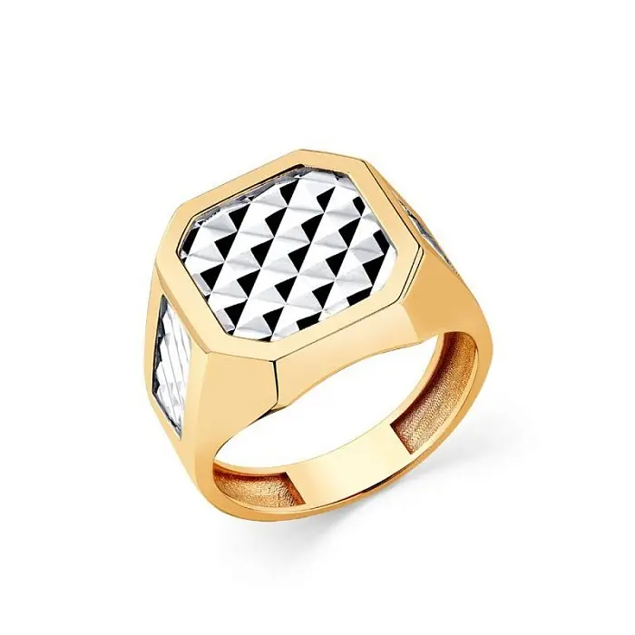 Печатка из комбинированного золота