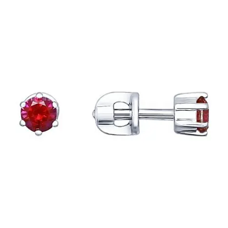 Серьги пуссеты из серебра