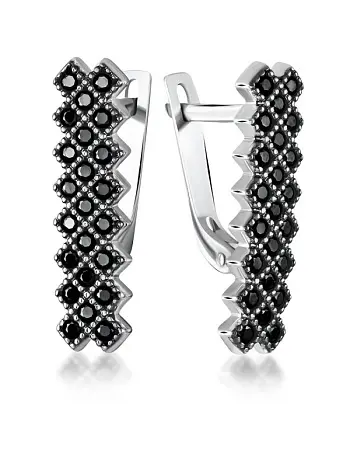 Серьги с английским замком из серебра