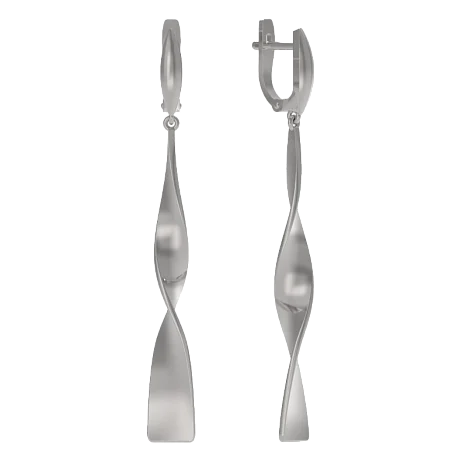 Серьги подвесные из серебра