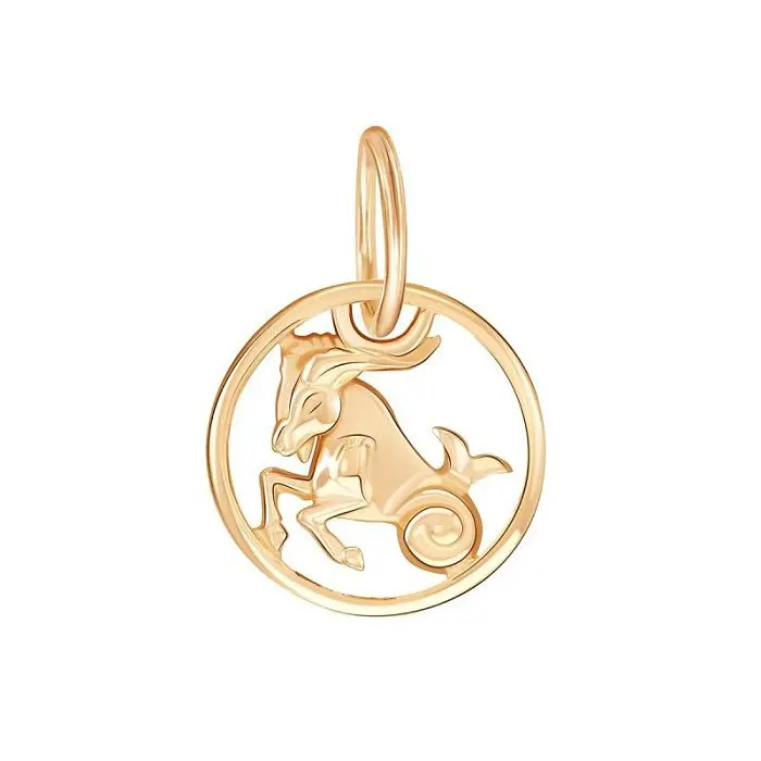 Подвеска знак зодиака из красного золота