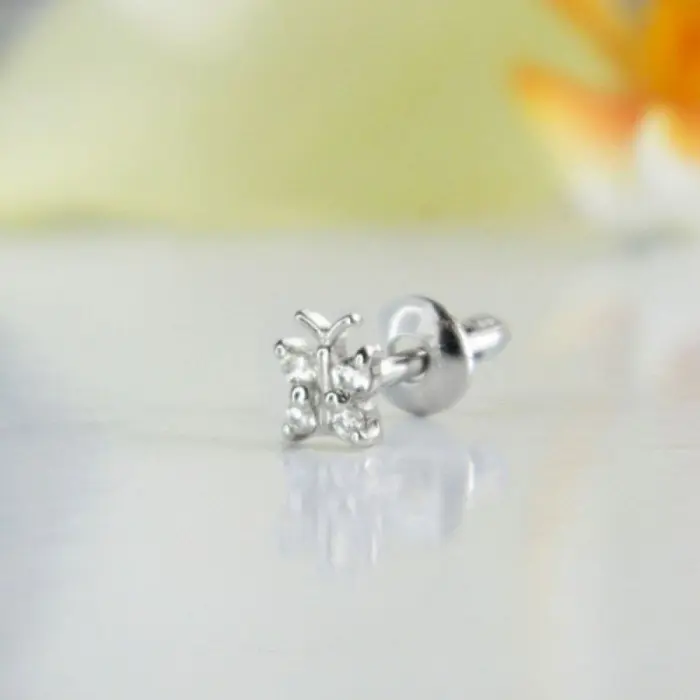 Серьги одиночные из серебра