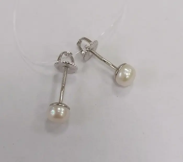 Серьги пуссеты из серебра