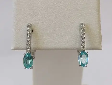 Серьги с английским замком из серебра