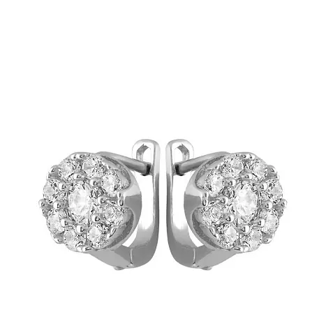 Серьги с английским замком из серебра