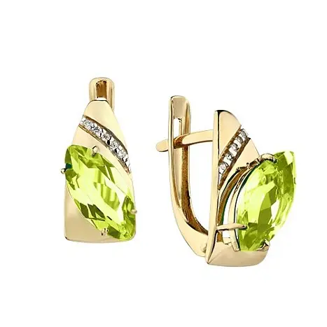 Серьги с английским замком из красного золота