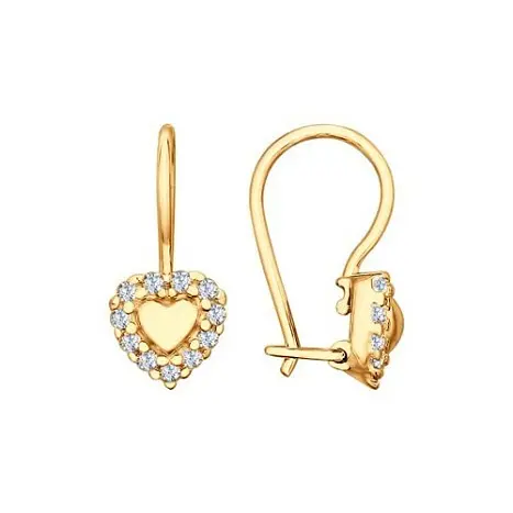 Серьги детские из позолоты