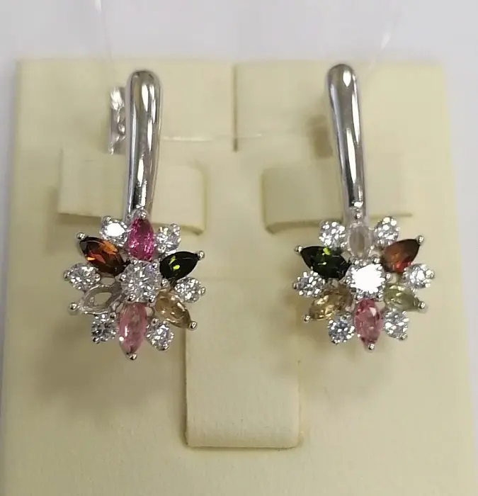 Серьги с английским замком из серебра