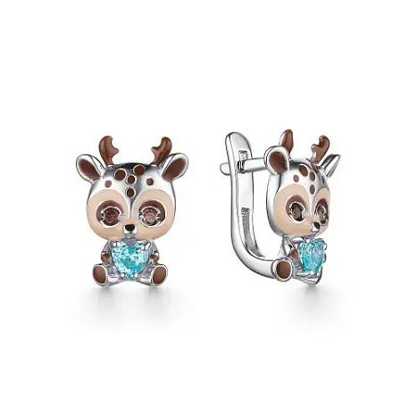 Серьги детские из серебра