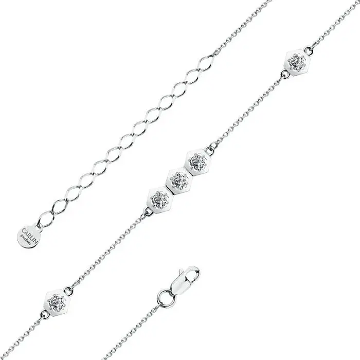 Браслет декоративный из белого золота