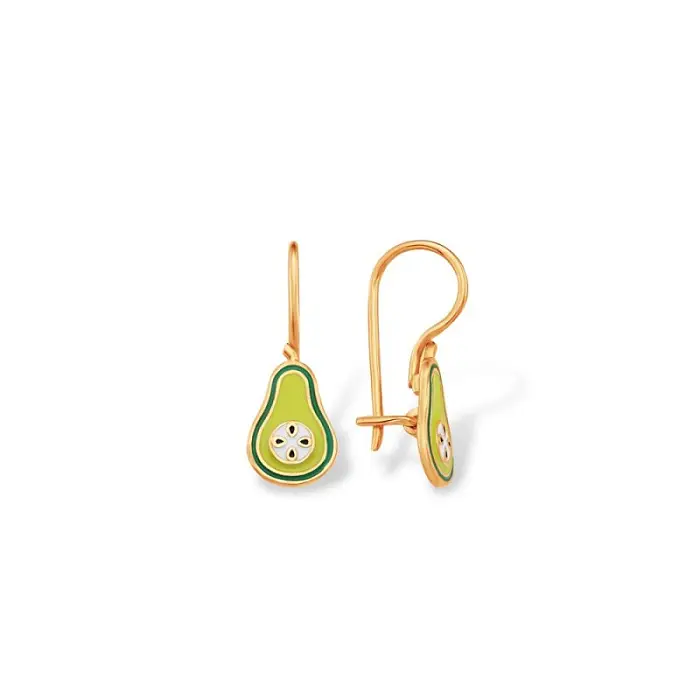 Серьги детские из красного золота