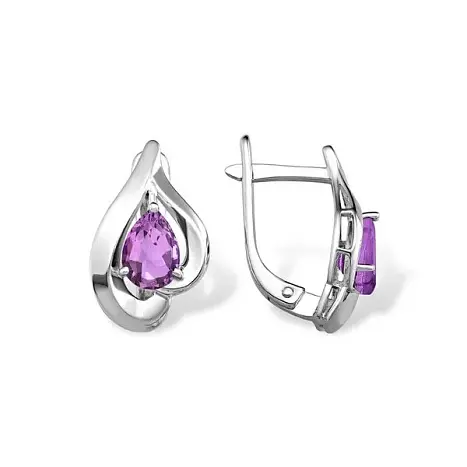 Серьги с английским замком из серебра
