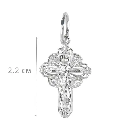 Подвеска крест из серебра