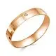 Кольцо обручальное из красного золота