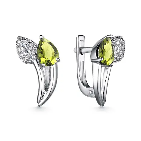 Серьги с английским замком из серебра