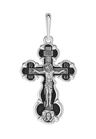 Подвеска крест из серебра