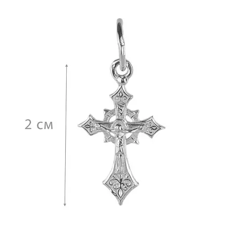 Подвеска крест из серебра