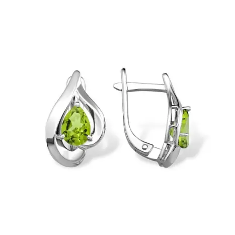 Серьги с английским замком из серебра