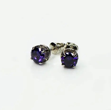 Серьги пуссеты из серебра