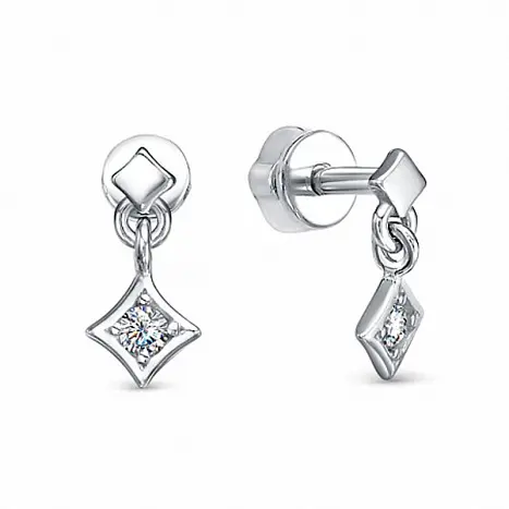 Серьги пуссеты из серебра